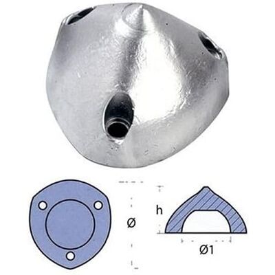 Tecnoseal Ogive Max Grey Anode - Marine Equipment Tecnoseal Ogive Max Grey Anode - Marine Equipment