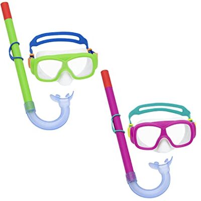 Bestway Snorkelbril en -buis voor Kinderen Groen Roze (1 Stuks) Bestway Snorkelbril en -buis voor Kinderen Groen Roze (1 Stuks)