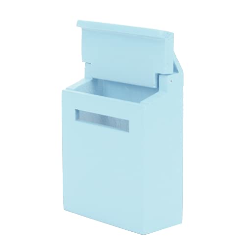 Chanme Poppenhuis Flip Mailbox, poppenhuis Mailbox model realistische brievenbus 1:12 5 kleuren voor DIY voor villaaccessoires voor poppenhuis decoratie (blauw)
