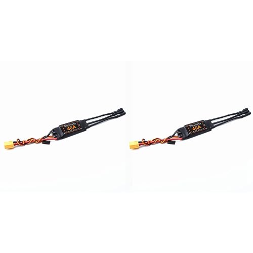 BLASHRD 2 x 40 A borstelloze ESC XT60-stekker, duurzame RC vliegtuigspeelgoed, accessoires voor RC-helikopter met starre vleugelvliegtuigen