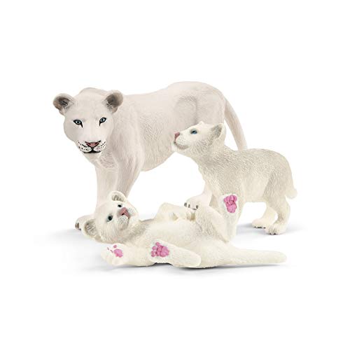 SCHLEICH 42505 Leeuwenmoeder met baby's, voor kinderen vanaf 3 jaar, Wild Life speelfiguur