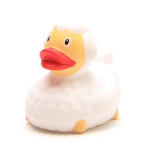 Duckshop Badeend mini schaap   badeend badeend   wasdoek eend   L: 4,5 cm