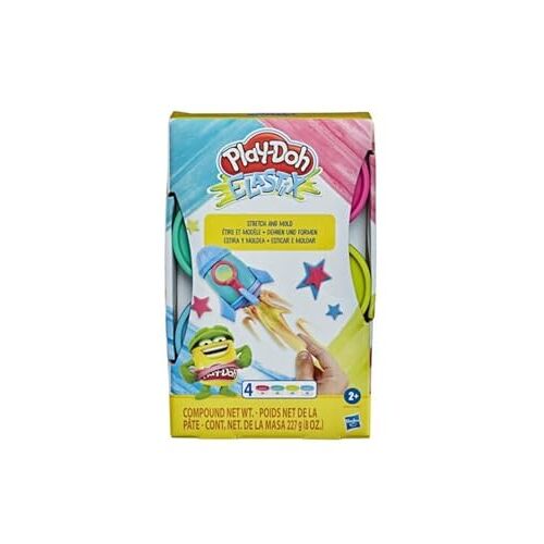 Play-Doh Hasbro -4 blikjes Elastix modelleerpasta elk 56 g, 50 kleuren, E6967