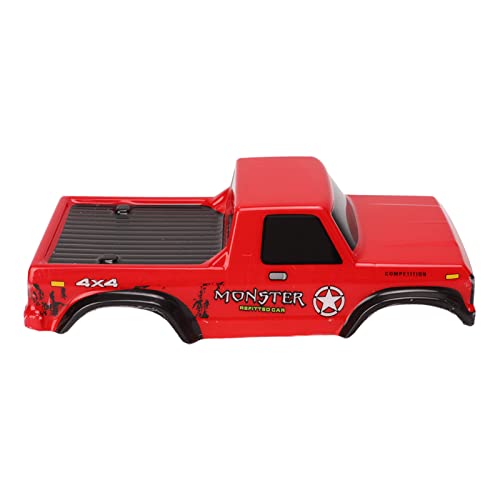 WINH RC Autocarrosserie, PE-materiaal RC Autocarrosserie voor 1:24 Rupsvoertuig (rood)