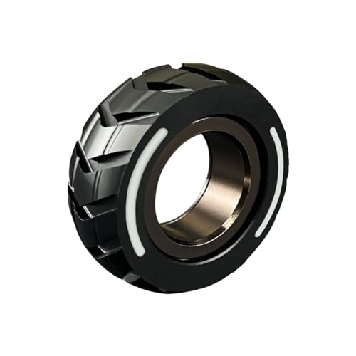 GGTM Dubbele functie roestvrijstalen motorfiets band fidget-ring, dubbele functie spinner ring, band fidget-ring, fidget spinner ring mannen fidgetspeelgoed, fidgetringen speelgoed stressverlichting