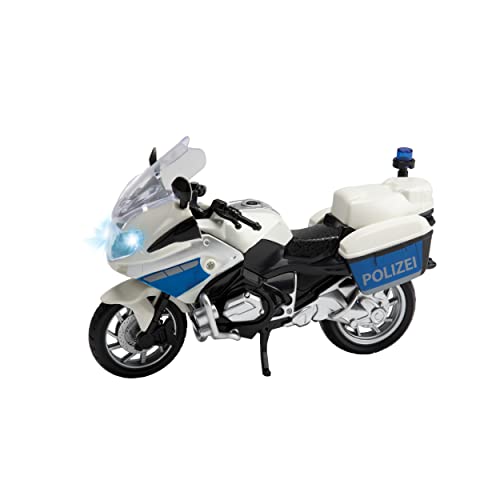 Toi-Toys 29654B Politiemotorfiets 1:20 met licht en geluid, politiespeelgoed, motorfiets, politie, wit