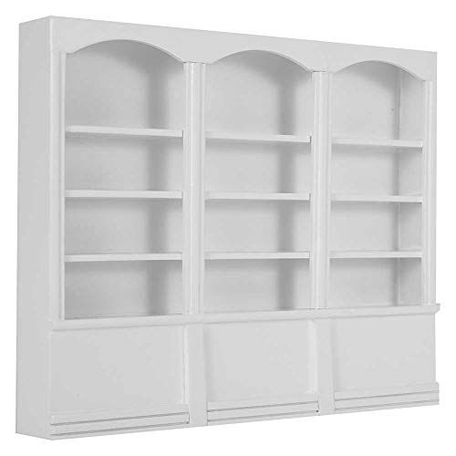 Ong Houten Boekenkast Model Houten Carbinet Boekenkast 1:12 Boekenkast Poppenhuis Boekenkast Plank Boekenkast Poppenhuis voor Poppenhuis(white)