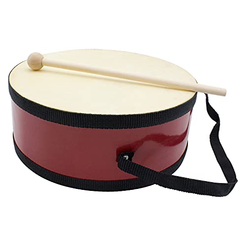 GICO Trommel voor kinderen indianentrommel muziekinstrument van hout met draagriem en stick D: 20 cm 3847