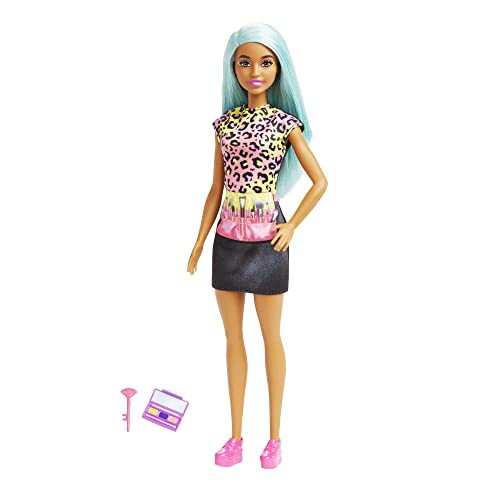 Barbie Pop en Accessoires, Visagistepop met Make-uppalette en Kwast, HKT66
