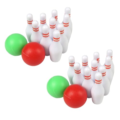 HANABASS 2 Sets Bowlingbal Model Bowlingspeelgoed Bowlen Op Tafel Bowling Speelgoed Bowlingspel Op Tafel Zweet Pak Bowling Model Speelgoed 1: Speelgoed- Mini Huis Kind Plastic