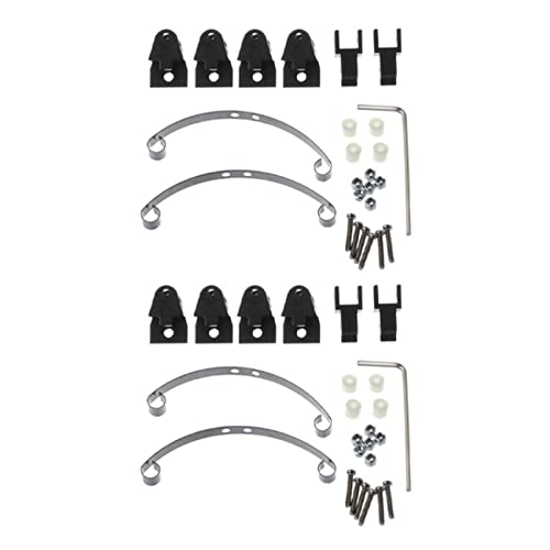 Daconovo 2 x veerset, een kruisboog van staal voor B14, B16, B24, B36, Ural Q60, Q61, Q62, Q63, Q64, 6X6, vrachtwagen en riemen, zwart