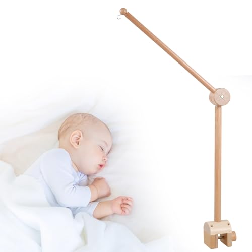 AUGUSGNTM Baby wieg mobiele arm 27 inch houten wieg