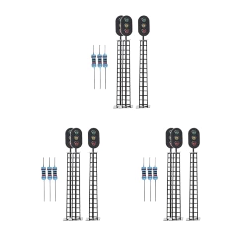 Paowsietiviity 3 set 3 Stuks DIY Verkeerslichten 1:87 HO Schaal Verkeerslicht Lamp Signaal Licht A, Stijl A