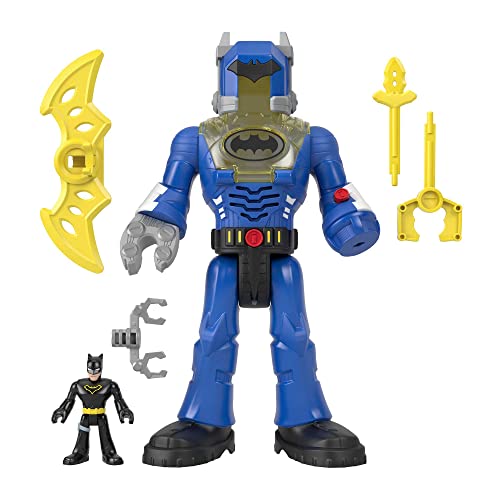 Imaginext Fisher-Price  DC Supervrienden Batman Speelgoed, 30 cm Groot Robot Speelgoed met Licht Geluid en Insider Batman Figuur, HGX98