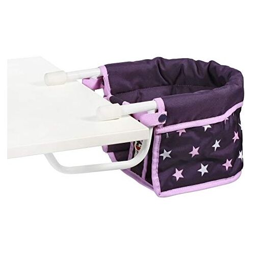 Bayer Chic 2000 735 71 Tafelstoel 60 cm, Poppenhoge stoel, Stars lila