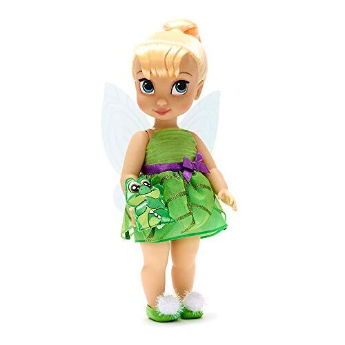 Disney officiële Tinkelbel, pop uit animatiefilmcollectie, Peter Pan, 39 cm, met echt uitziend haar, outfit, collector's item, pop is geschikt voor 3 jaar en ouder