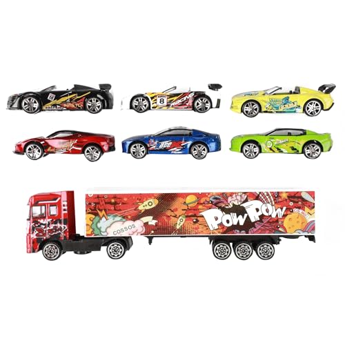 Toi-Toys Metal Vrachtwagen met 6 Raceauto's