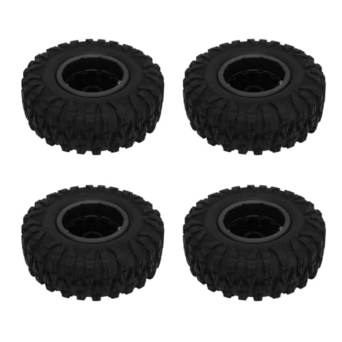 BROLEO RC-rupsbanden, Eenvoudig Te Installeren 4 Stuks Rubber Nylon 2,2 Inch RC-rupsbanden 2,2 Inch voor RC Auto-upgrade (BLACK)