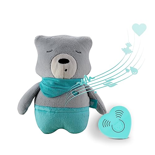 myHummy Inslaaphulp baby met sensor"Lucas" lichtgrijs mint   White Noise Baby inslaaphulp kinderen om baby's te kalmeren vanaf 0 maanden   My Hummy inslaaphulp met sensor (Lucas Premium)