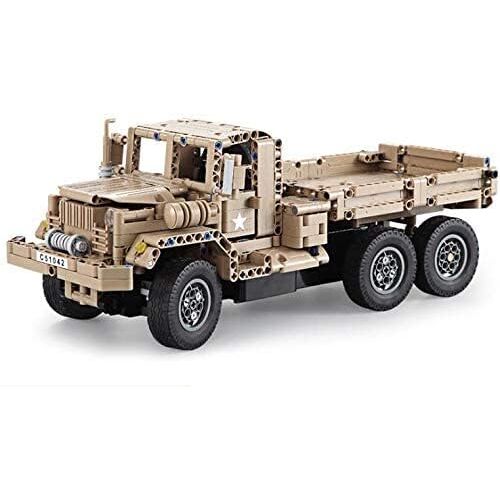 lflq 545Pcs 2.4Ghz Afstandsbediening Rc Blok Militaire Truck Baksteen Bouwsteen Stapelen Blokken