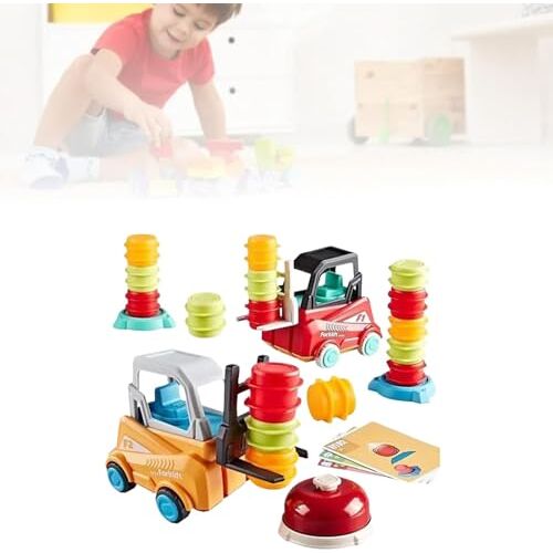 ZSENSO Engineer Forklift Transport Game, Forklift Truck Kids Toy, Crazy Forklift Training Transport Game, Children's Engineering Truck Forklift Press Shovel Toy Car Suit