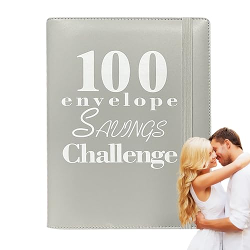Suphyee 100 Enveloppenbinder   Besparingsuitdagingen Boek met enveloppen   Spaarmap en uitdagingen, geldenveloppen voor contant geld, geld besparen