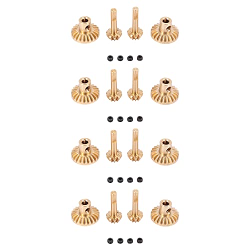 TsoLay Set van 4 messing voor en as, aandrijving, assen, versnellingsbak, upgrade accessoires voor B24, B36, C14, C24, MN D90