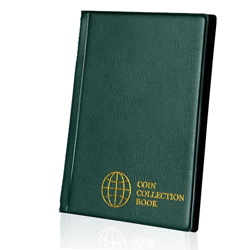 Uncle Paul Coin Collection Album 120 Zakken 3x3cm/1.2x1.2 inch Muntenhouder Boek Munten Opslag Album Geld Penny Pocket voor Collectors Groen CS0112GR