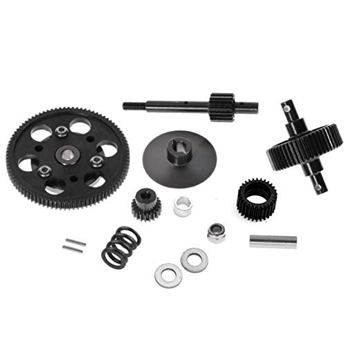 BOLAXHCA HD Steel Aandrijving Transmissie Recht Gear Recht voor 1/10 RC Chenille Auto Axiale Versnellingsbak Parts SCX10