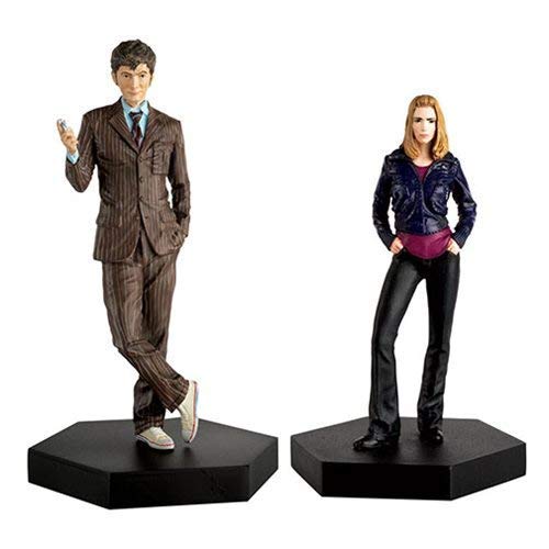 Eaglemoss Publications Doctor Who Set # 2 Tiende Doctor en Rose Tyler Standbeelden
