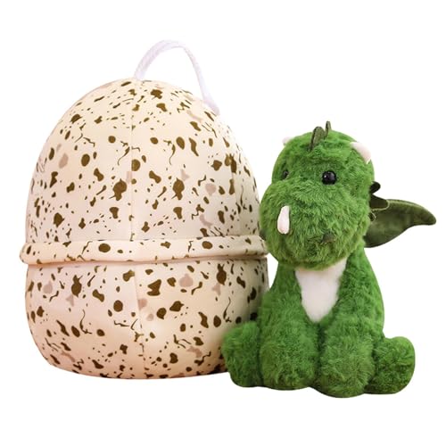 fanelod Hatch dinosaurusei knuffel, dinosaurus uitbroedei pluche pop, niet-vervagende dinosaurus pluche knuffelkussen, gevuld dinosauruspluche, klein schattig dinosaurusknuffelspeelgoed   Voor alle leeftijden