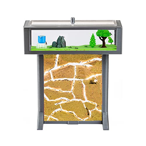 AntHouse Mierenhuisje Mierenboerderij van natuurlijk zand   3D T-kit 15x15x1,5cm Grijs   Inclusief mieren