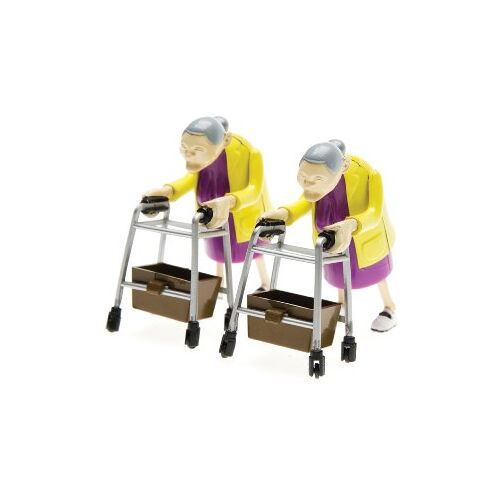 BLU Oma-races / Racing Grannies – racende oma – 2 racende oma's met rollator als geschenk