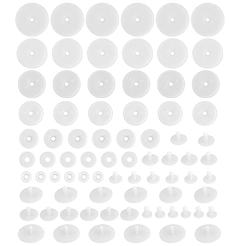 Wisebom 42 sets witte kunststof pop gewrichten 15 mm tot 45 mm kunststof dierengewrichten kunststof teddygewrichten voor speelgoed beer maken handwerk gewrichten