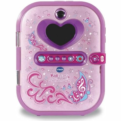 VTech KidiSecrets selfie Music Rose elektronische kalender, dagboek met gezichtsherkenning, 6/12 jaar versie FR