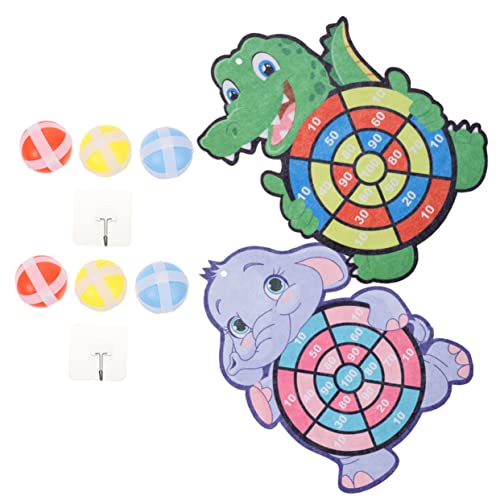 Milisten 2 Sets kleverige voor kinderen olifant dartbord dartbord speelgoed het geschenk sticky ball dartbord voor kinderen sticky ball dartborden dribbelen darts UFO