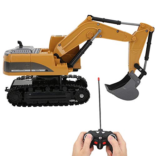 GOTOTOP 2.4G 1:24 Techniek RC Truck voor kinderen, RC Graafmachine Afstandsbediening Graafmachine Digger Tractor Speelgoed met Licht & Geluid voor Jongens Meisjes(#1)