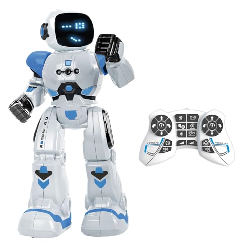 Xtrem Bots Robbie   Robot Speelgoed   Op Afstand Bestuurbare robotspeelgoed en Progammeerbare robot   Speelgoed voor 5-Jarigen   Intelligente Robot voor Kinderen