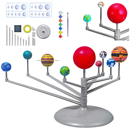 ISO TRADE Astronomisch speelgoedmodelsysteem met 9 sets zonneplaneten voor kinderen 9435 astronomie, meerkleurig