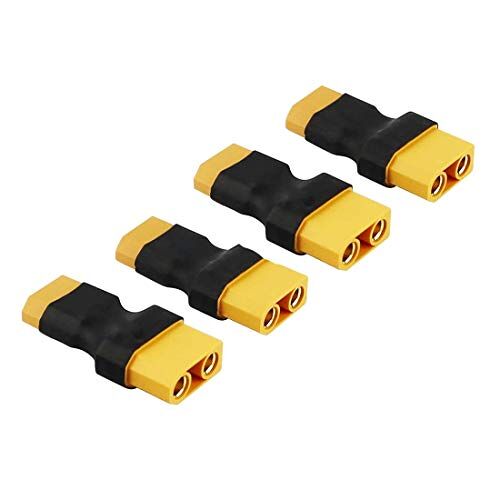 FLY RC 4PCS XT60 naar XT90 Adapter XT60 Male naar XT90 Female Connector Adapters Geen draden RC LiPo Battery Connectors