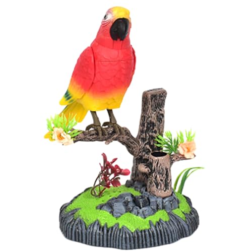 Honhoha Elektronisch vogelspeelgoed, realistisch vogelspeelgoed Pratend papegaaispeelgoed voor kinderen Woondecoratie Elektronisch vogelspeelgoed voor jongens, meisjes, kinderen, volwassenen voor
