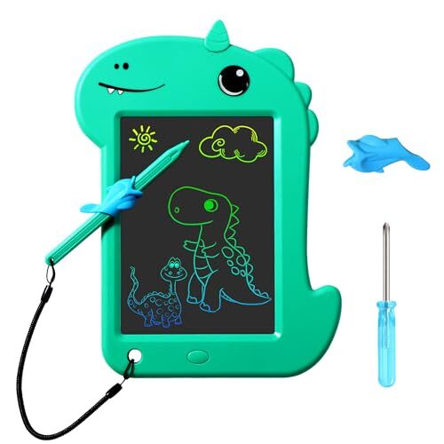Oderra Dionsaure Tekentablet voor kinderen, 16,8 cm, magisch tablet, voor kinderen, educatieve spelletjes, magische leisteen, uitwisbare en herbruikbare geschenken, lcd-schrijftablet voor meisjes en