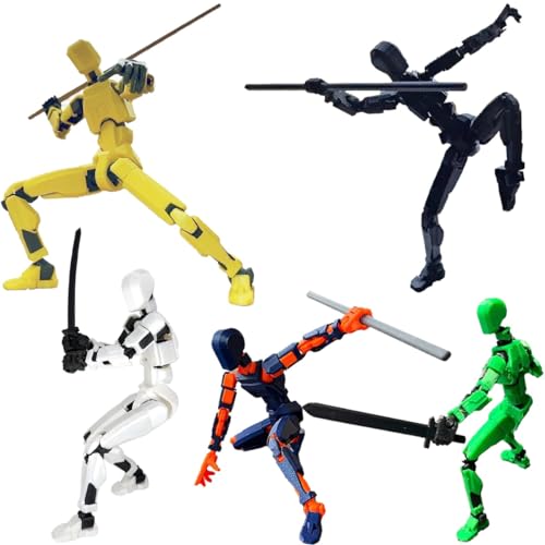 Fzysjve T13 actiefiguur, Titan 13 actiefiguur, T13 actiefiguurset, T 13 actiefiguur, DIY actiefiguur, Robo 13 actiefiguur, N13 actiefiguur, 3D-geprint actiefiguur (Color : 5pcs-1)