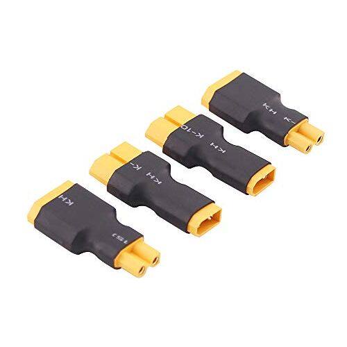 OliRC 4pcs XT30 XT-30 to XT60 XT-60 Male Female RC Connector Adapter(C83-4) 4pcs XT30 XT-30 to XT60 XT-60 Male Female RC Connector Adapter(C83-4)