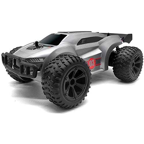 OSBELE 1/22 2,4 G all-terrain raceauto, met LED-licht RC auto opladen USB, buggy RC Buggy anti-botsing monster met grote banden 10 km/h, autocadeau telecomman speelgoed