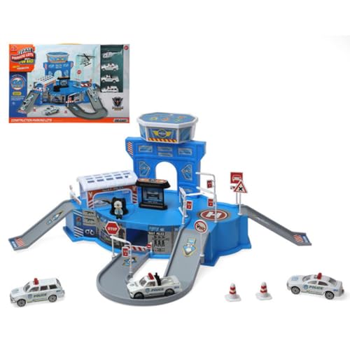 BigBuy Kids Rampenbaan blauw politie 44 x 32 cm