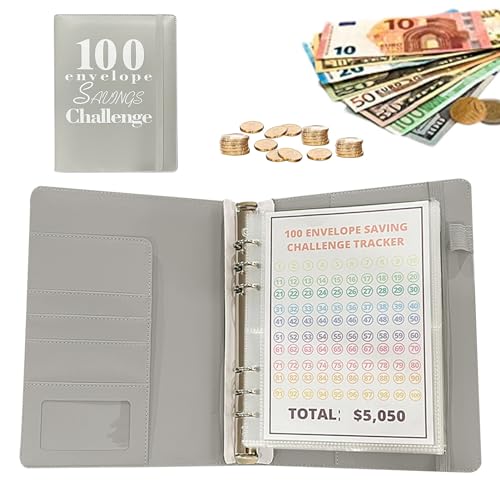 Toseky 100 Enveloppenbinder   Budgetplannerboek met contante enveloppen,Budgetboek en planner, geldenveloppen voor contant geld, budgetbinder door budgettering