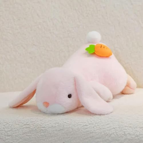 EacTEL Kawaii Bunny Plush Toy Fluffy Pillow Cute Animal Plush Carrot Bunny Plush Doll Kids Girl Birthday Gift 40cm 1