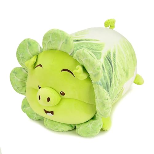 LfrAnk Kawaii kool varken pluche speelgoed creatief dier varken pluche kussen pluche bloemkool varken pop meisje kerstcadeau 55cm 1