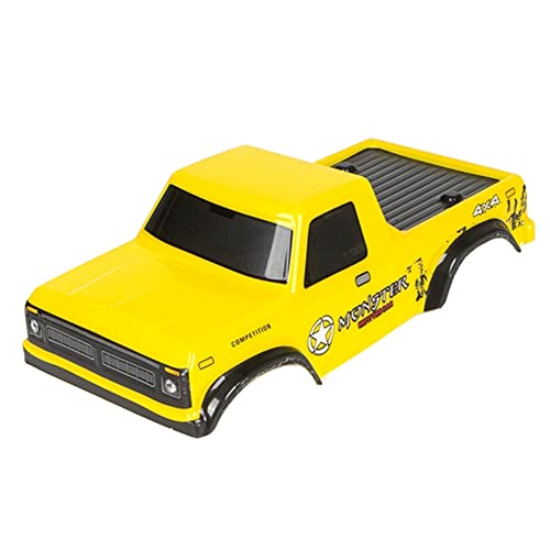 Dariokki Zachte Plastic Carrosserie voor Axial SCX24 1/24 RC Crawler Car DIY Carrosserie, Geel